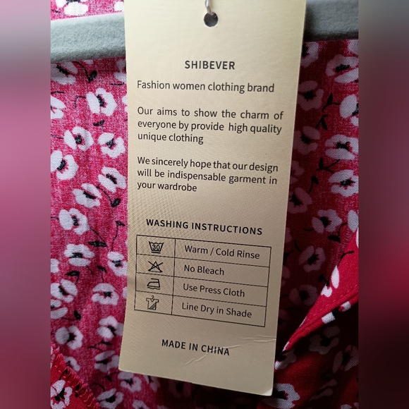 Shibever Women's Floral Red Dress Size XL - Picture 10 of 10